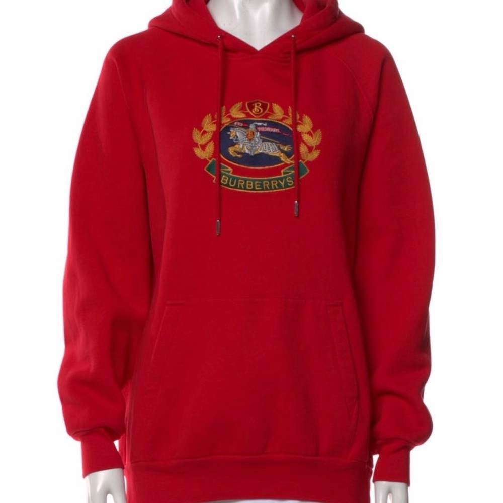 Burberry Red Sweater with Crest Logo
